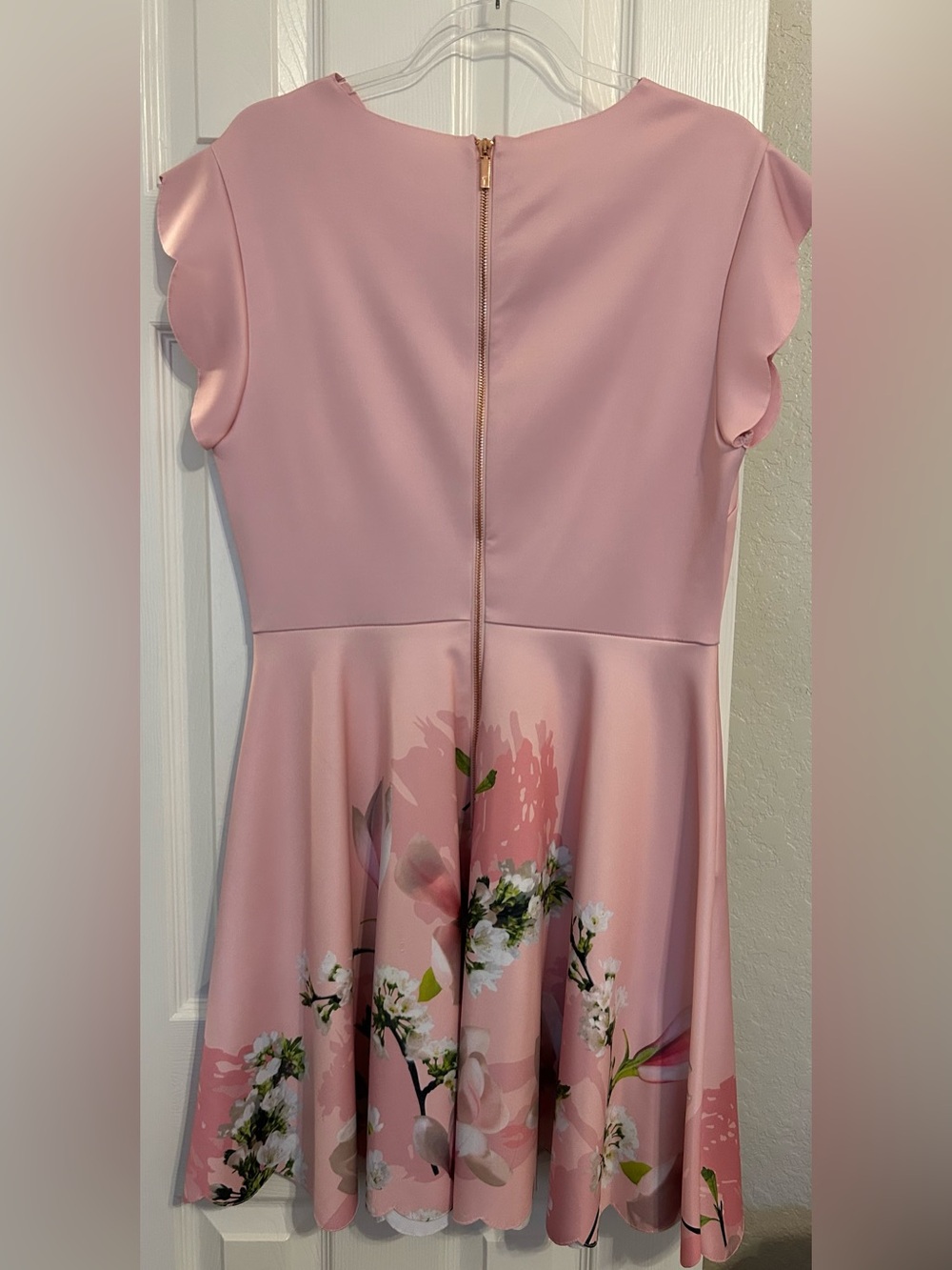 Ted Baker Pink Floral Fit-and-Flare Dress - Picture 2 of 13